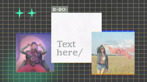 Experimental Print Aesthetic Media Opener with Glitch Effects
