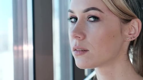 Attractive Woman Smiling Beautifully