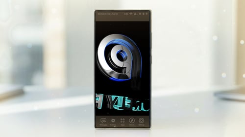 3D Logo Reveal on Vertical Mobile Screen Mockup