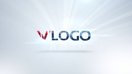 Modern Logo Reveal with Clean Light Beams and Dynamic Shards