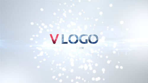 Cinematic Light Streak Logo Reveal with Glowing Particles