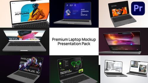 Premium Laptop Mockup Presentation Pack MOGRT