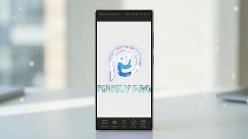 3D Metallic Logo Reveal on Smartphone Display