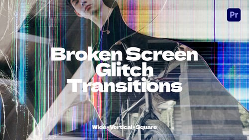 Broken Screen Glitch Transitions