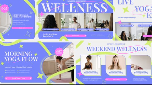 Modern Yoga Class Promotion for Online Ads