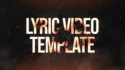 Burning Text Lyric Video Template for After Effects