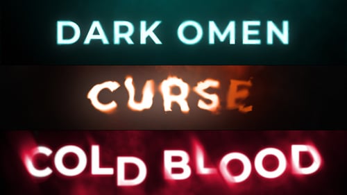 Mystic Horror Text Intro — Cold Glitch Title Animation