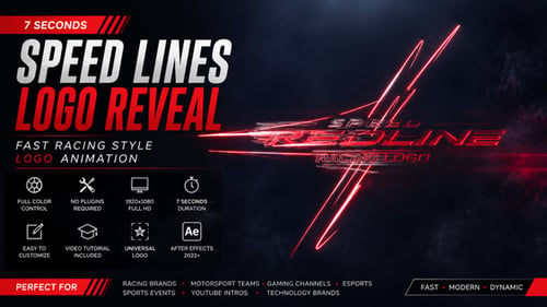 Speed Lines Logo Reveal