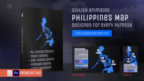 Philippines Map – Premiere Pro MOGRT Country Kit