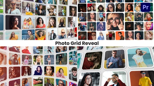 Photo Grid Reveal Version | Premier Pro | MOGRT