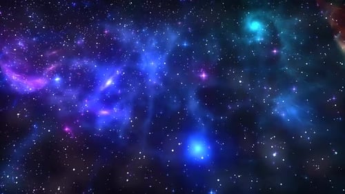 Blauer Galaxy Space Motion Loop-Hintergrund