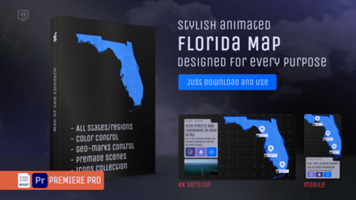 Florida Map – State of Florida MOGRT Kit
