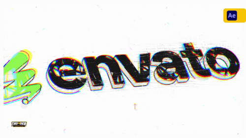 Minimal Glitch Logo Reveal