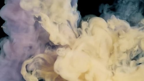 Watercolors Mixture Dissolving in Water