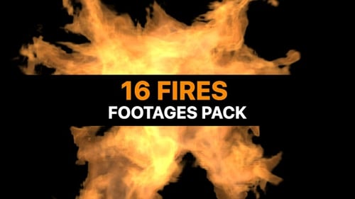 Realistic Animated Fire Elements Pack for Visual Effects