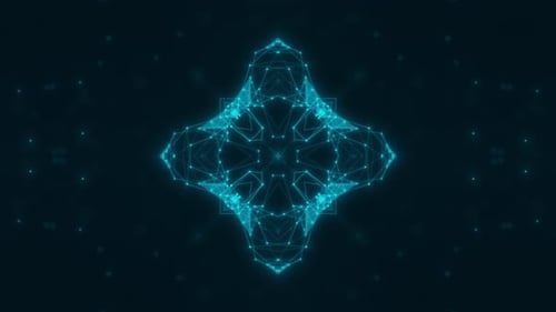 Caleidoscopio Vj Loop Blue Neon
