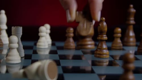 Chess Move Captures Pawn on Board