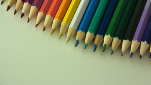 Row of Colored Pencils