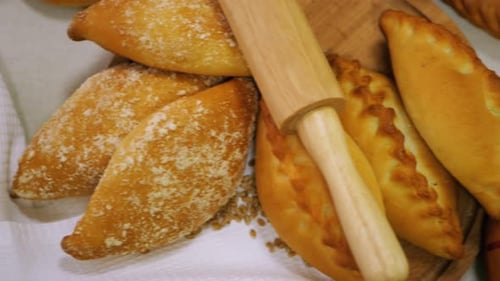 Breads and Baked Goods Large Assortment Fresh Baked and Crispy Close Up
