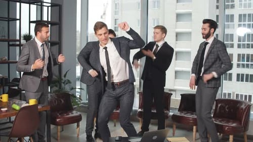 Young Business Leaders Clapping Hands To Each Other