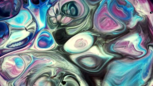 Abstract Swirling Colorful Liquid Background