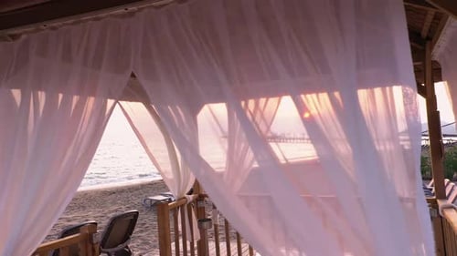 Luxury Beach and White Beach Canopy.