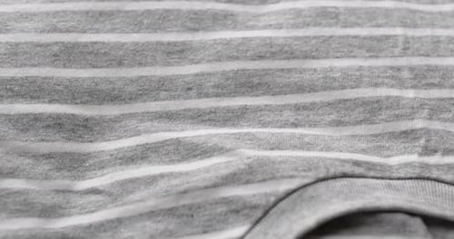 Gray Striped Fabric Close Up Panning