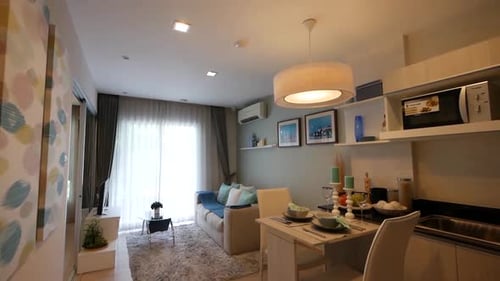 Decorative Dining Area in the Open Plan Accommodation/ Home/ Flat/ apartment