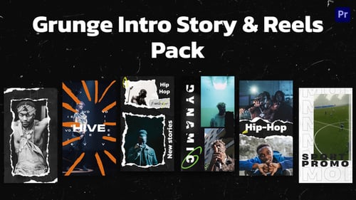 Grunge Intro Story & Reels Pack Mogrt