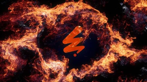 Realistic Fire Logo Reveal