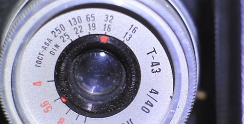 Vintage Camera Details in Close Up Shot