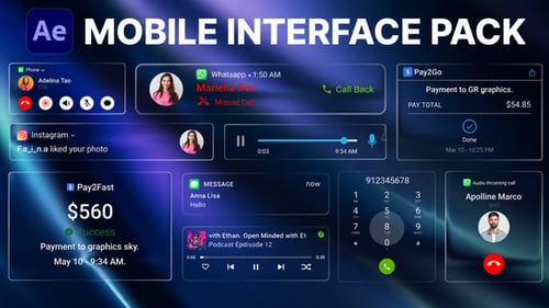 Mobile Interface Pack (Liquid Glass Style)