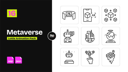Metaverse Icons Pack | After Effects & Lottie Animation