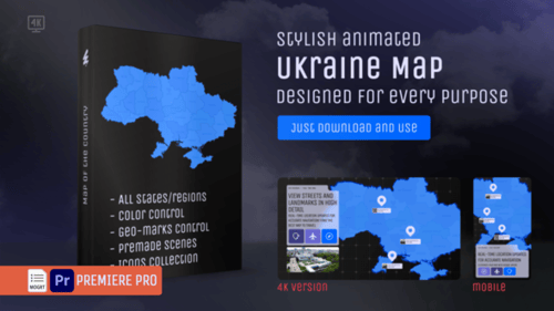 Ukraine Map – Republic of Ukraine MOGRT Kit