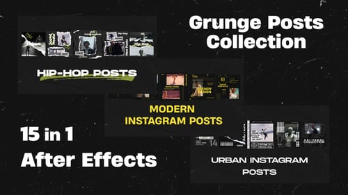 Grunge Posts Collection 15in1