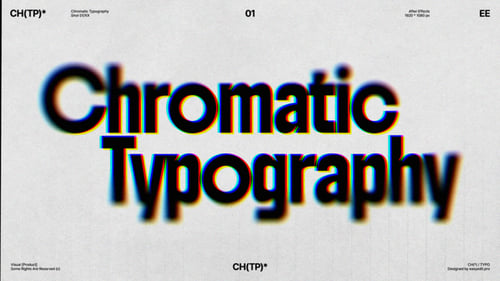 Chromatic Aberration Typography