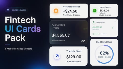 Fintech UI Cards Pack