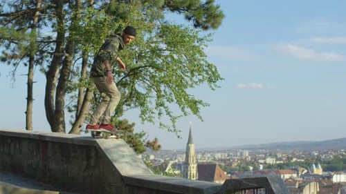 Skateboarder at Cetatuia Park