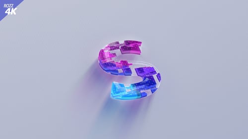 Digital Clean 3D Logo Futuristic