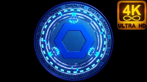 Decentralized Chainlink Blockchain Platform Tamper Proof Crypto Network 3D Art Video 4k loop