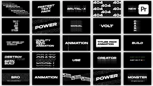 Dynamic Glitch Text Animations Pack