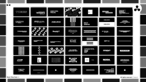 Dynamic Bold Text Title Pack with Glitch Effects