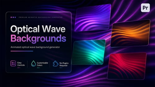 Optical Wave Background Generator for Premiere Pro MOGRT