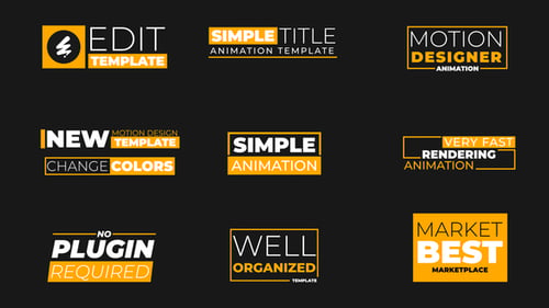 Simple Clean Titles Animation