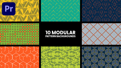 Geometric Modular Animated Backgrounds with Customizable Patterns