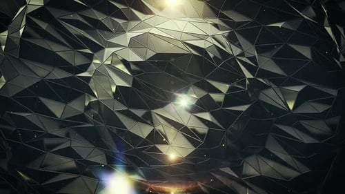 Abstract Pulsating Geometric Background with Glowing Lights