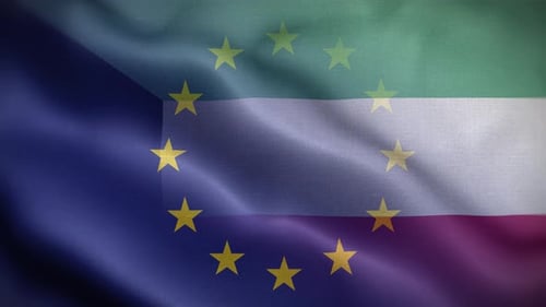 Waving Flag Background Loop With Star Overlay