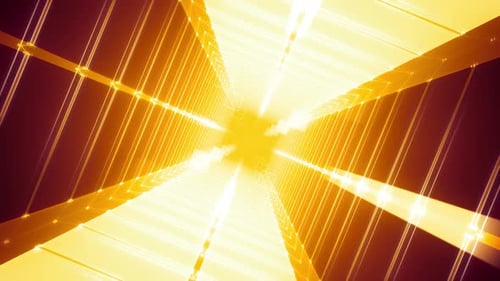 Golden Grid Wall Tunnel