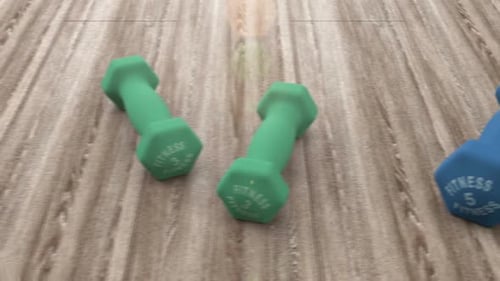 Weight Scales and Three Pairs of Dumbbells for Goal To Loss Weight