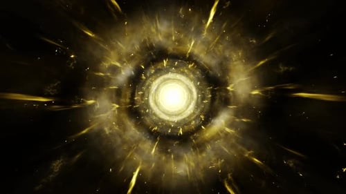 Gold-Flare-Nebelwolkentunnel